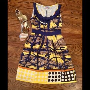 Anthro Baraschi Ruffle Silk Colorful Dress 4